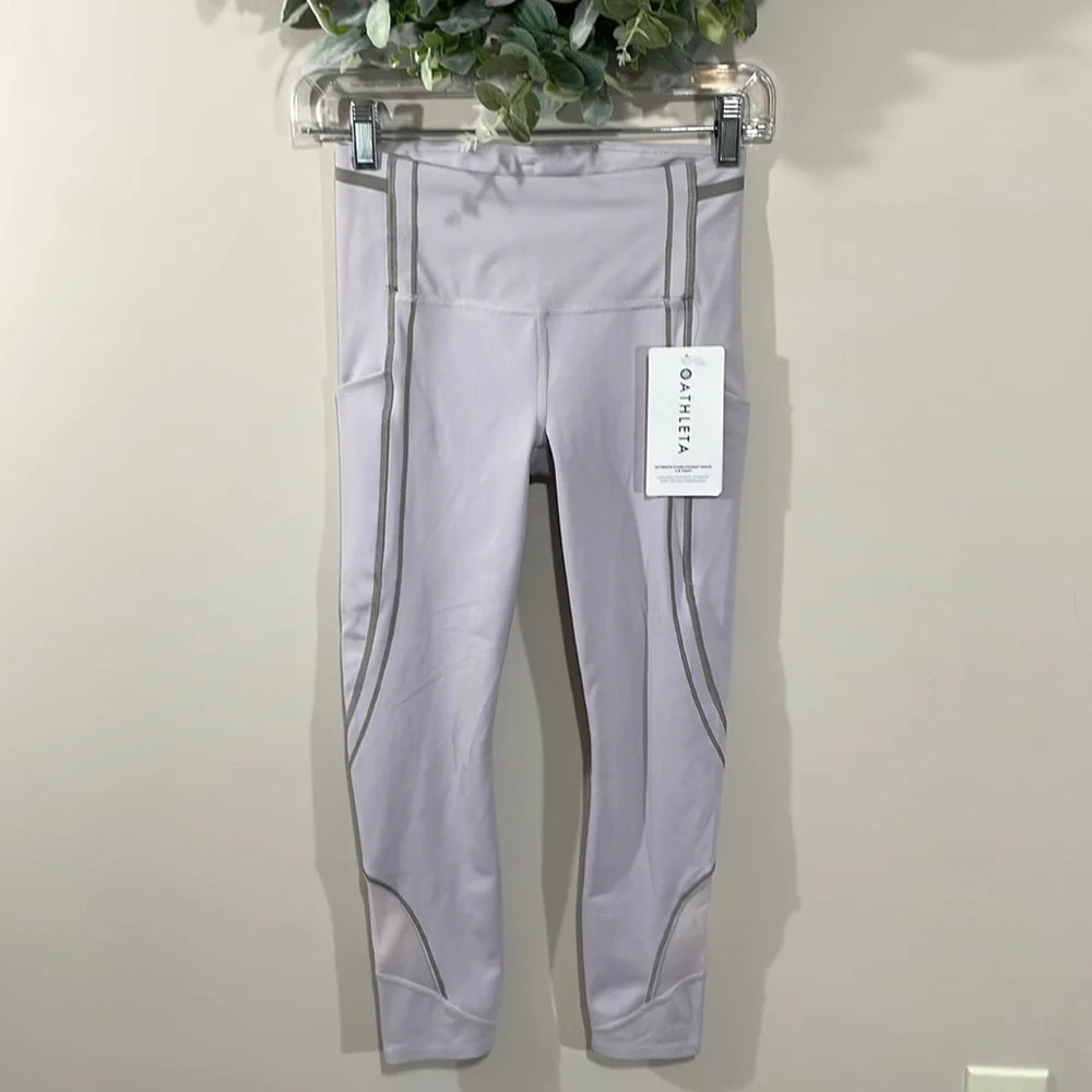 NWT Athleta Ultimate Stash Pocket Ignite 7/8 Tight Lavender XS